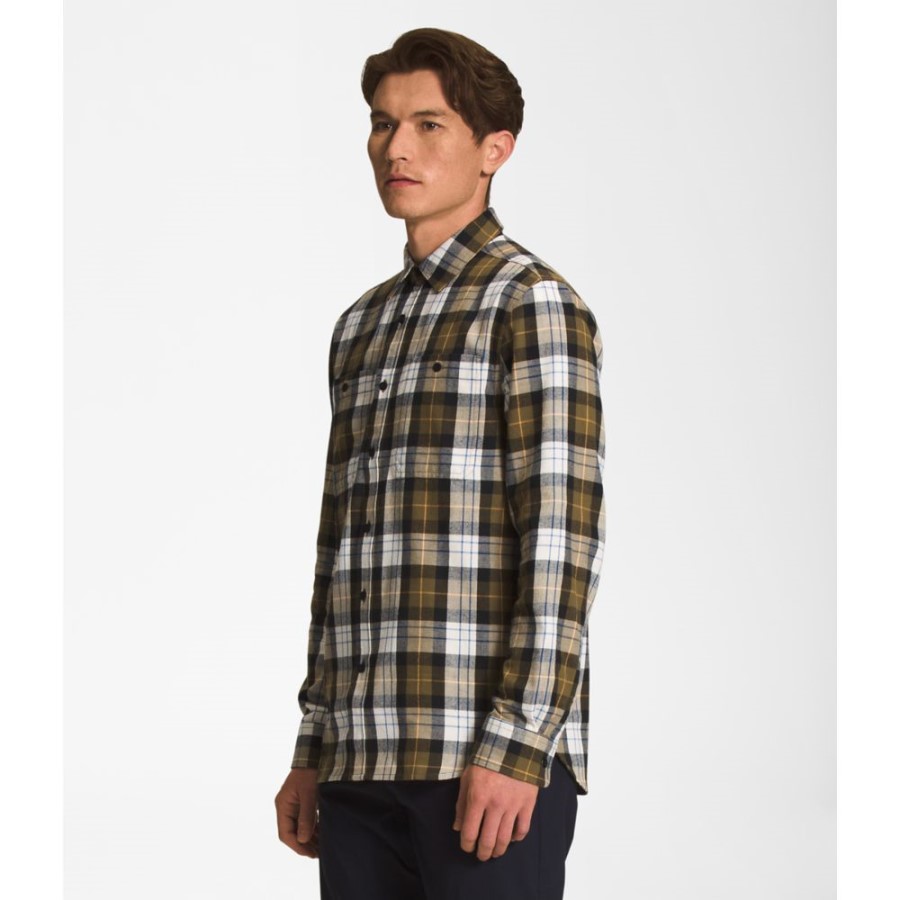 זית בינוני גברים Arroyo קל משקל פלנל החזית הצפונית