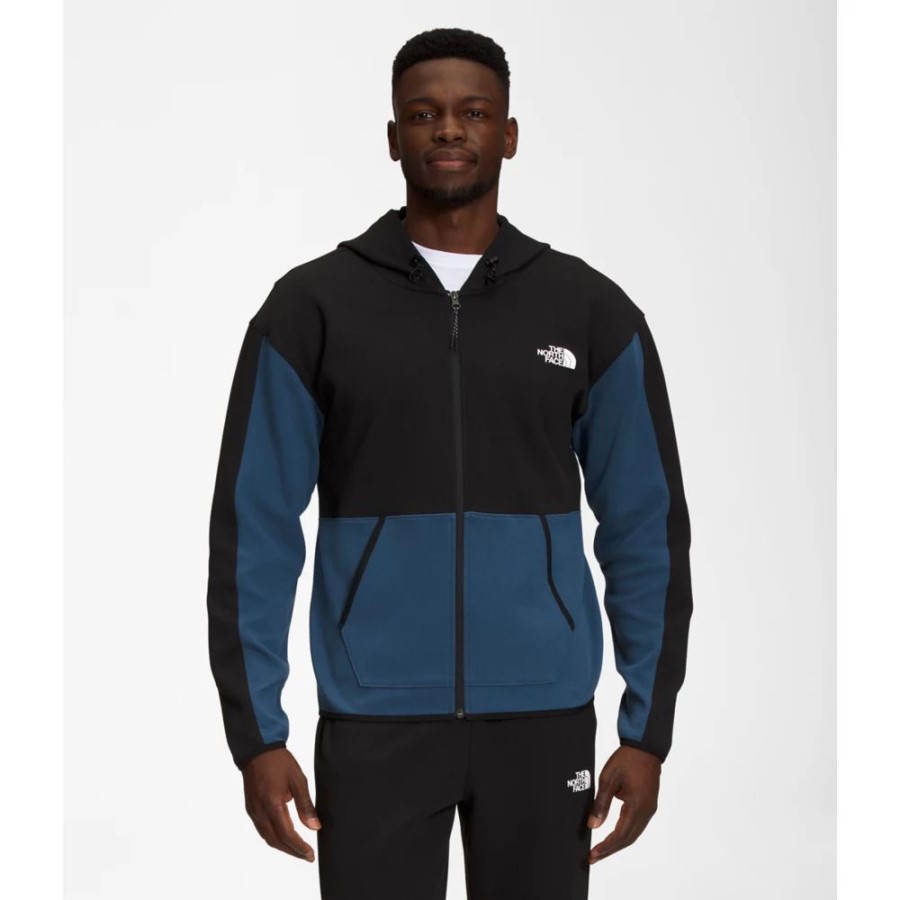 Shady Blue The North Face גברים Tnf Tech קפוצ\'ון עם רוכסן מלא