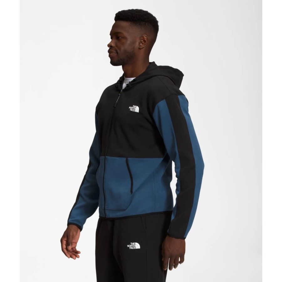 Shady Blue The North Face גברים Tnf Tech קפוצ\'ון עם רוכסן מלא