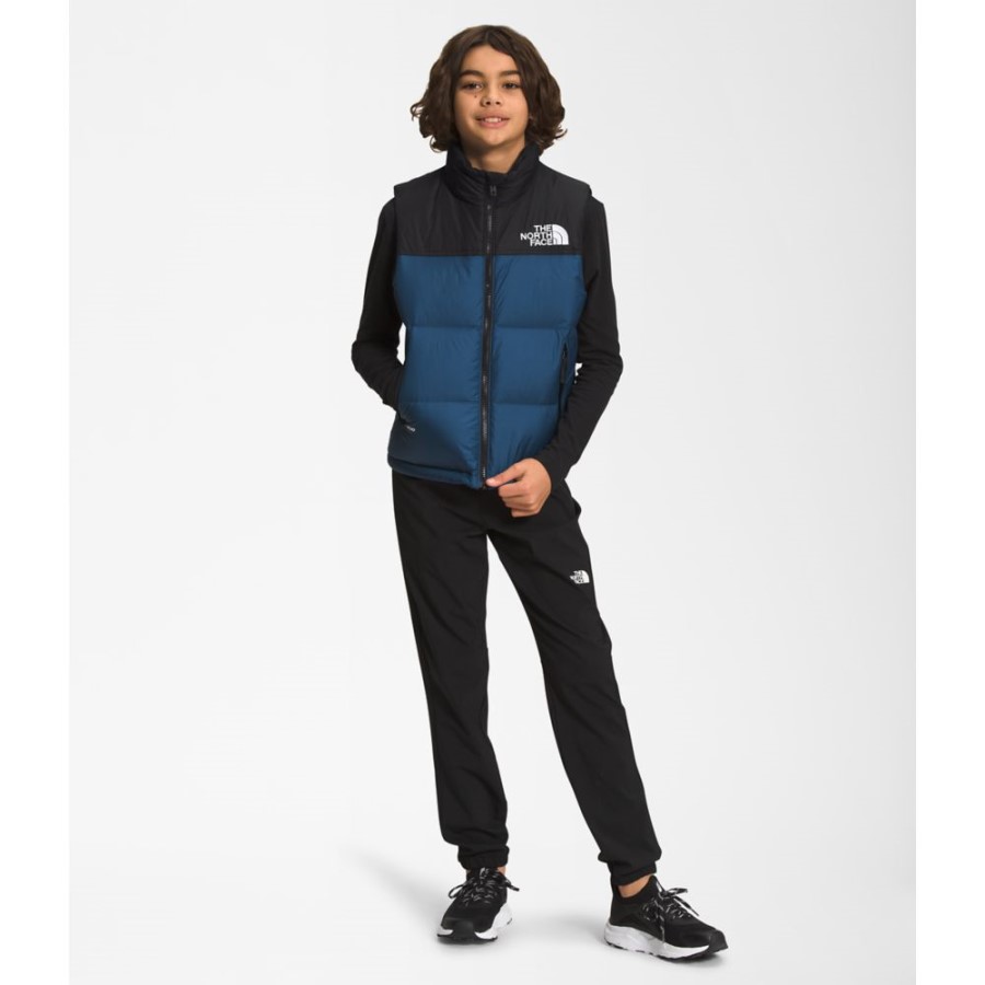 Teen 1996 Retro Nuptse אפוד מוצל כחול הצפון הפנים