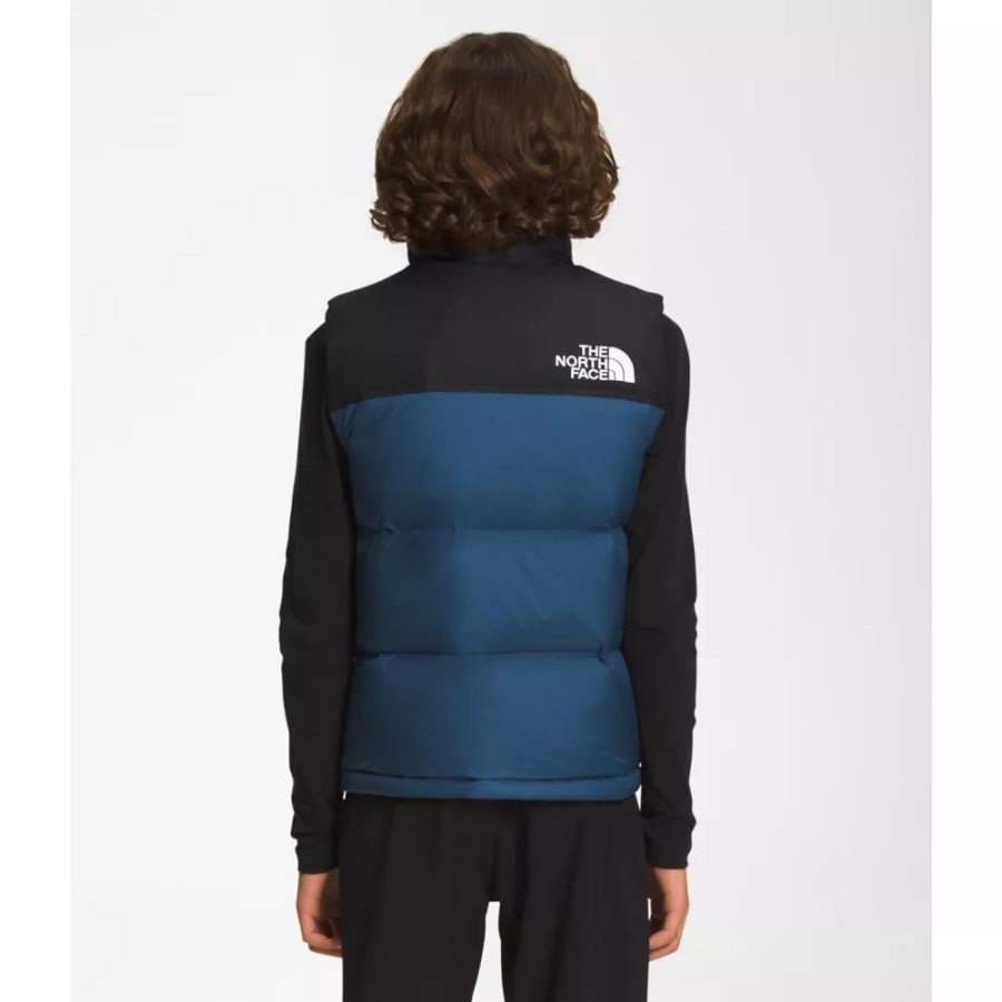 Teen 1996 Retro Nuptse אפוד מוצל כחול הצפון הפנים