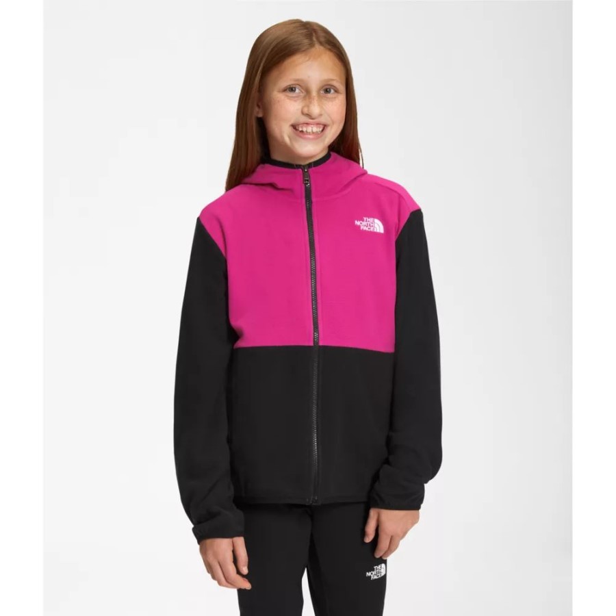 Teen Glacier מעיל ברדס עם רוכסן מלא The North Face Fuschia ורוד