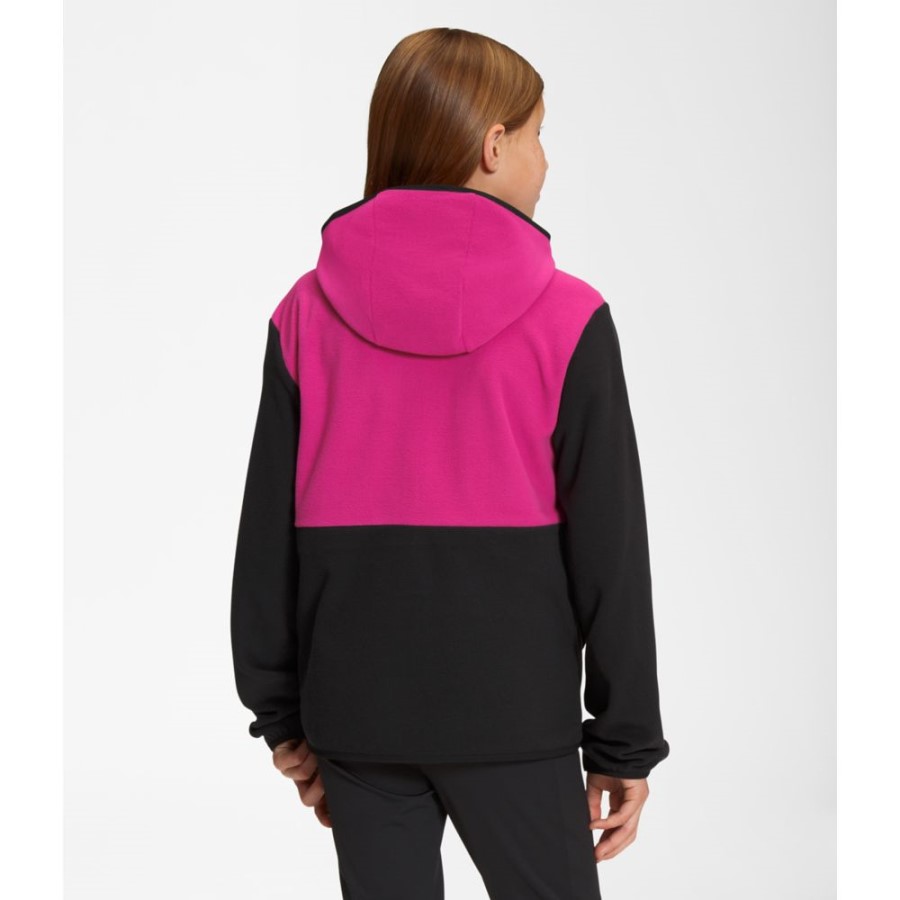 Teen Glacier מעיל ברדס עם רוכסן מלא The North Face Fuschia ורוד