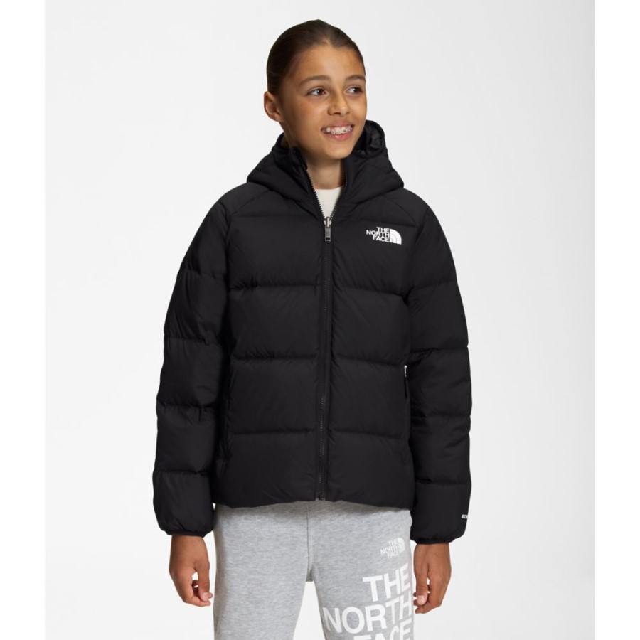 ז\'קט עם קפוצ\'ון עם קפוצ\'ון עם הדפסים שחורים של ה-North Face