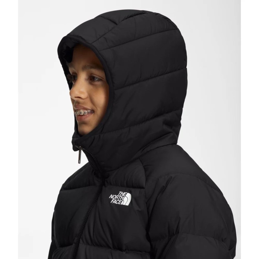 ז\'קט עם קפוצ\'ון עם קפוצ\'ון עם הדפסים שחורים של ה-North Face