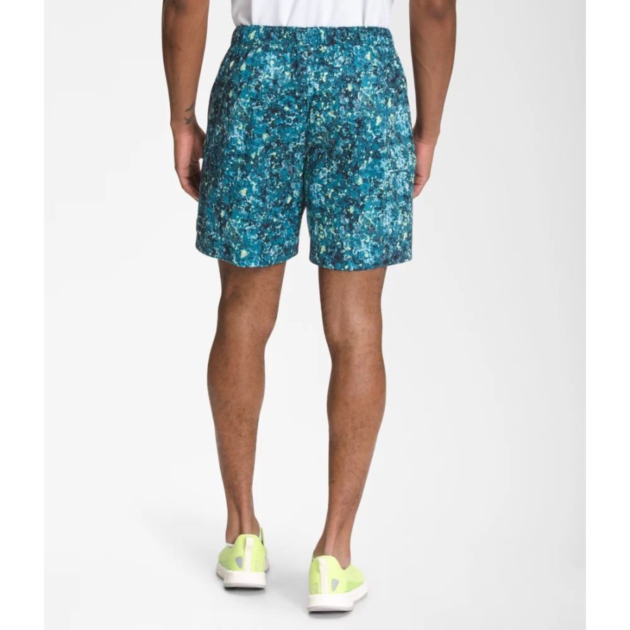 גברים חזזיות כחולות מודפסות מכנסיים קצרים חגורים בכיתה V