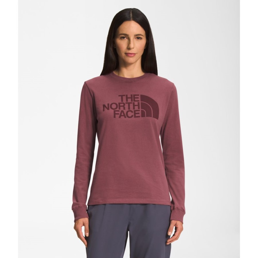 The North Face ג'ינג'ר נשים חולצות שרוולים ארוכים חצי כיפה