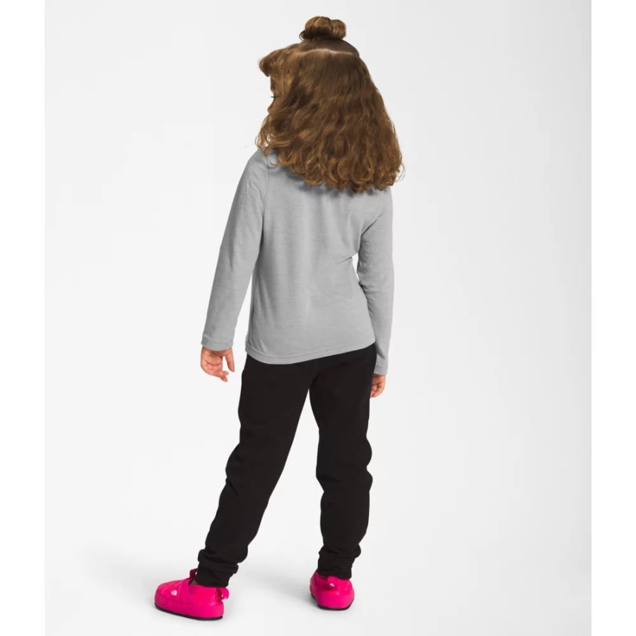 ה-North Face אפור לילדים עם שרוולים ארוכים טרי בלנד גרפי