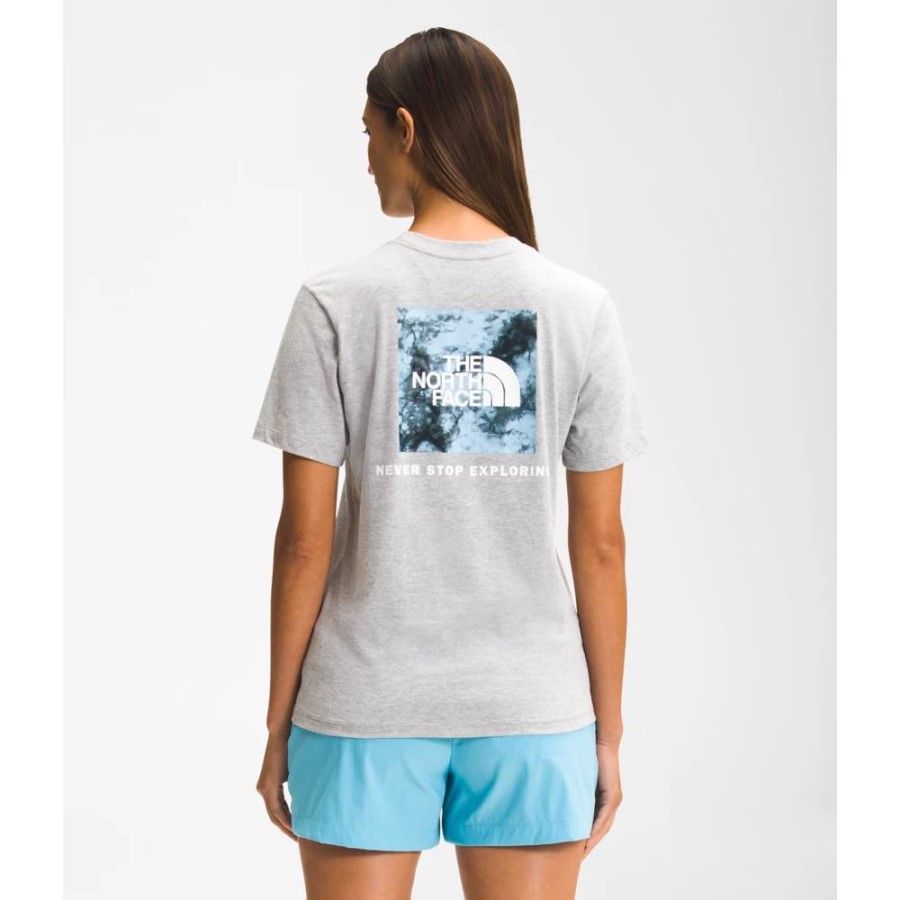 The North Face אפור נשים תיבת שרוולים קצרים Nse טי