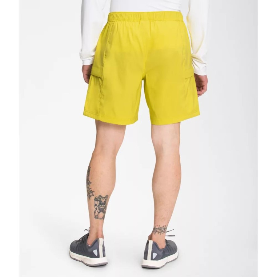 מכנסיים קצרים עם חגורות אסיד צהוב