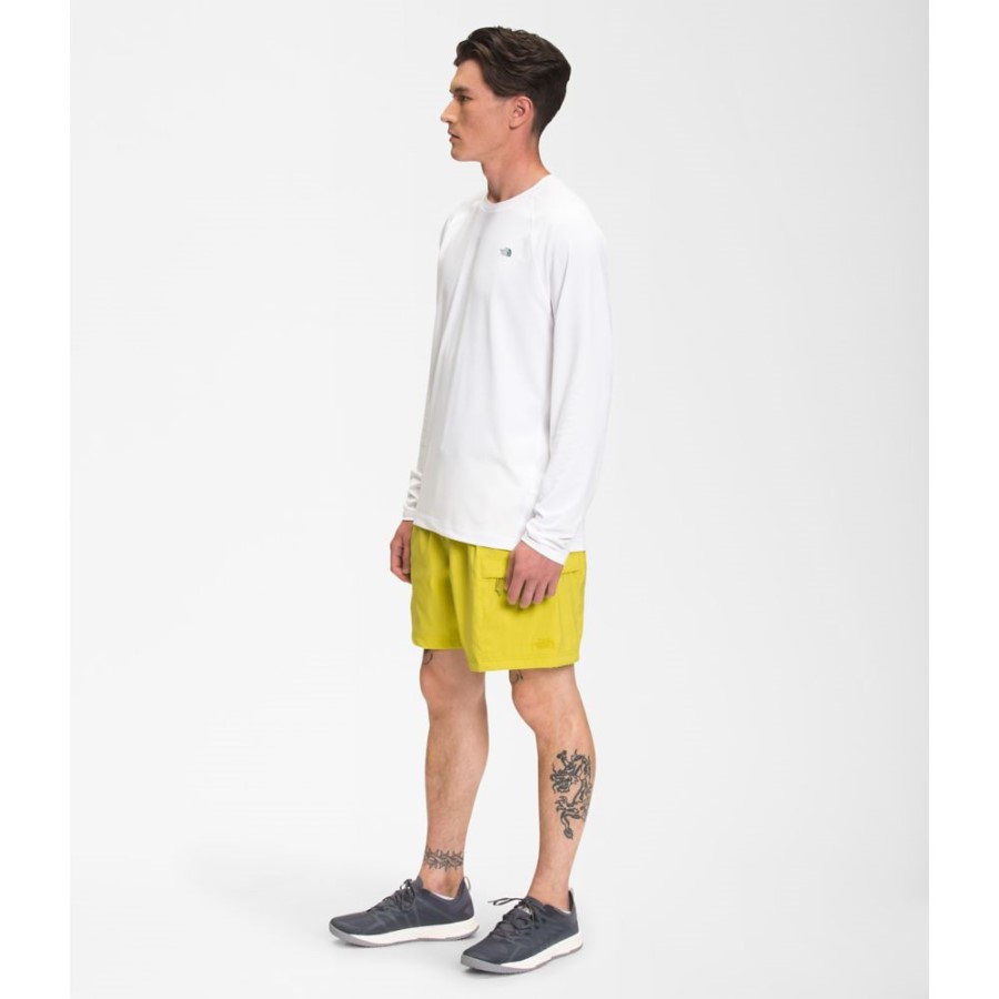 מכנסיים קצרים עם חגורות אסיד צהוב