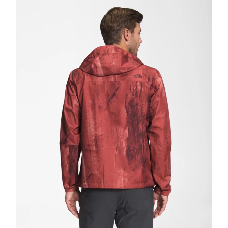 הגברים של ה-North Face מודפסים ז\'קט Alta Vista בצבע אדום גרניט