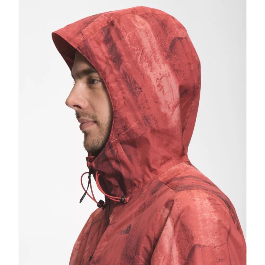 הגברים של ה-North Face מודפסים ז\'קט Alta Vista בצבע אדום גרניט