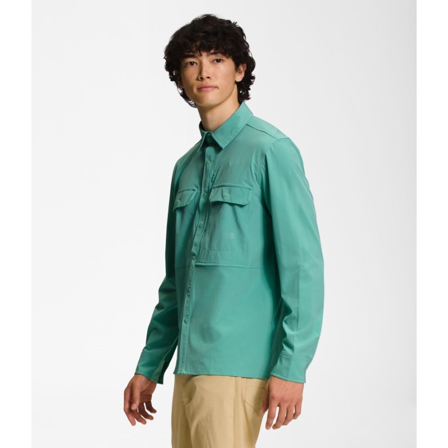 The North Face Men Sniktau חולצת שמש עם שרוולים ארוכים ווסאבי