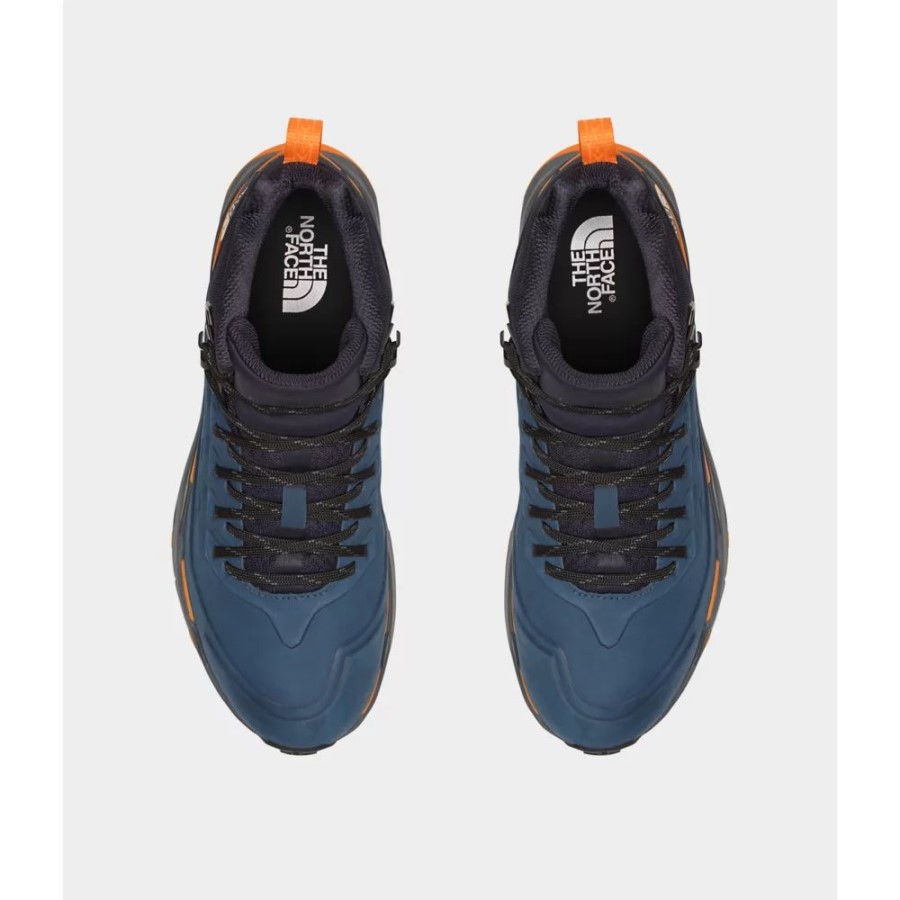 The North Face גברים Vectiv Exploris Mid Futurelight מגפי עור כחולים מוצלים