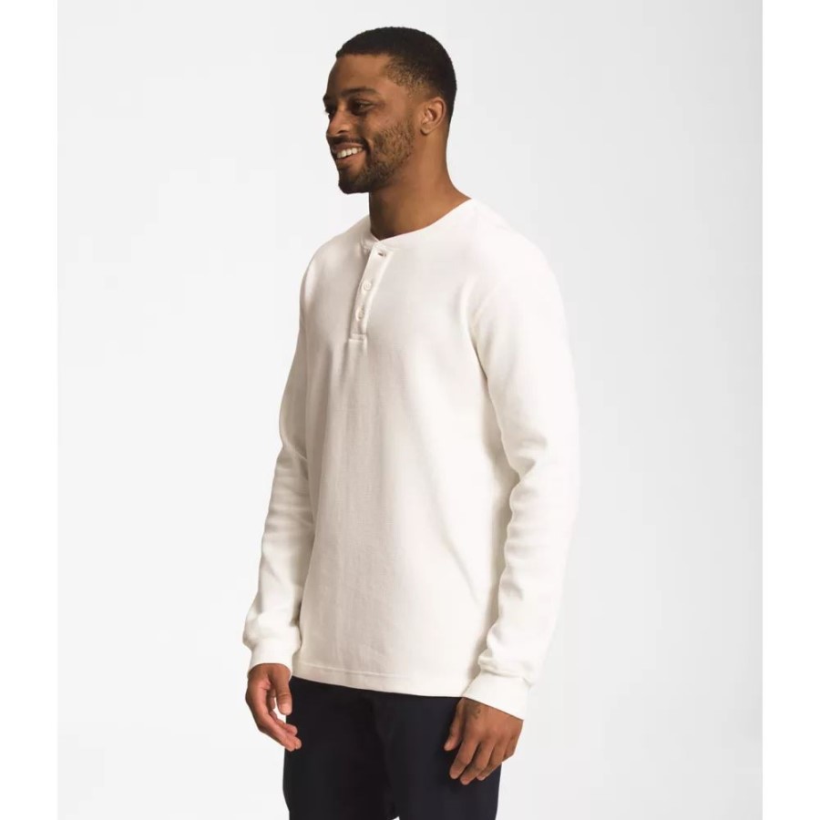 הגברים של ה-North Face עם שרוולים ארוכים הנלי לבן