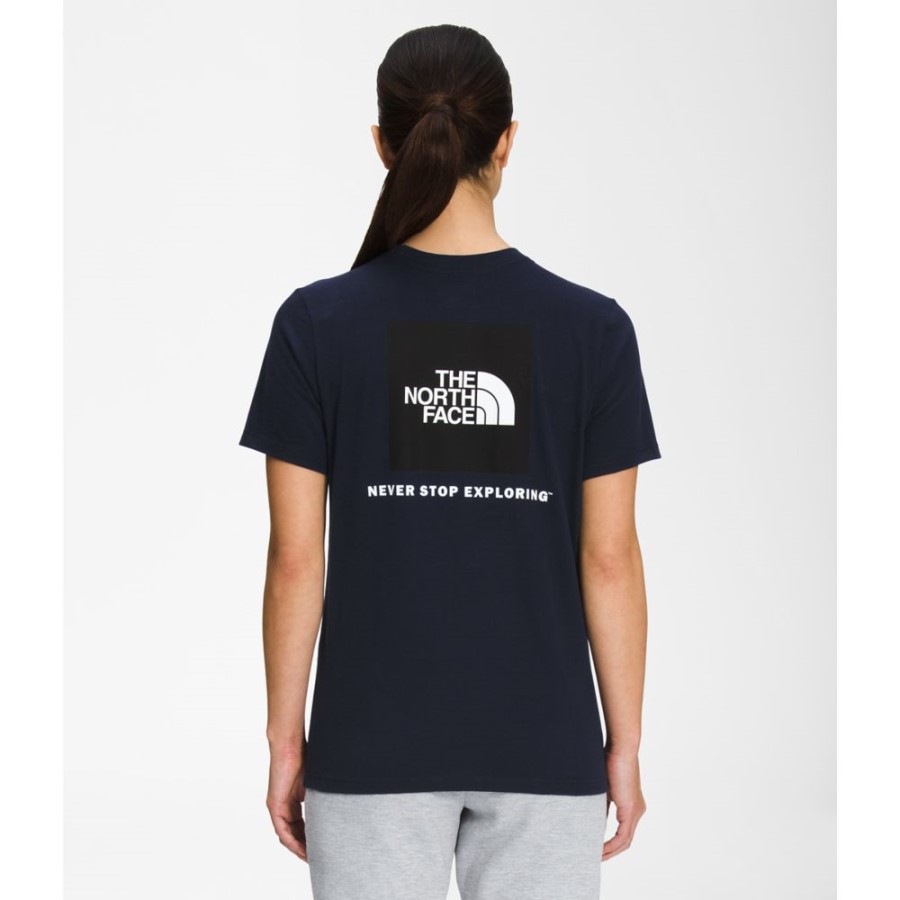 The North Face נשים שחורות שרוולים קצרים תיבת Nse טי