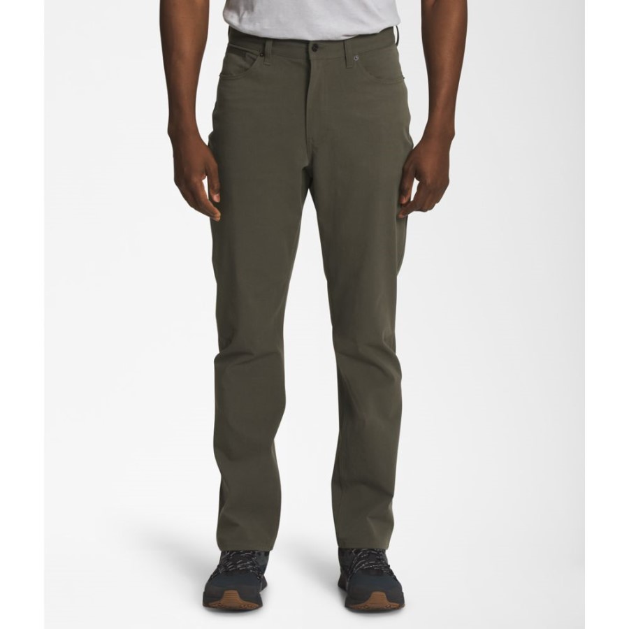 The North Face מכנסיים חדשים לגברים ירוקים בצבע חום 5