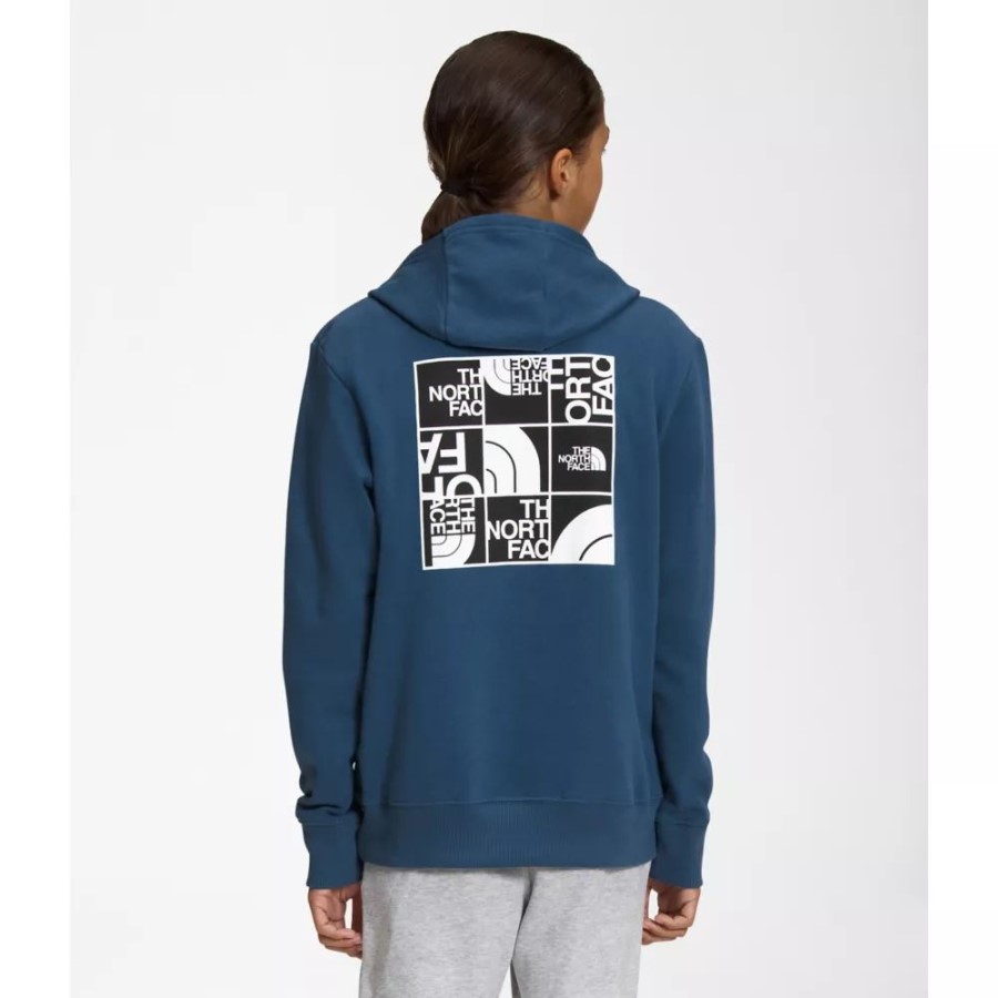 קפוצ'ון קפוצ'ון סוודר צמר צמר מחנה ה-North Face כחול מוצל לבנים