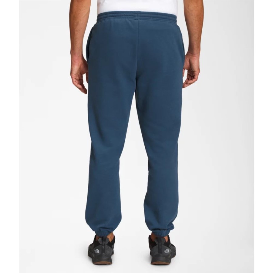 מכנסי טרנינג לגברים כחולים מוצלים עם חצי כיפה