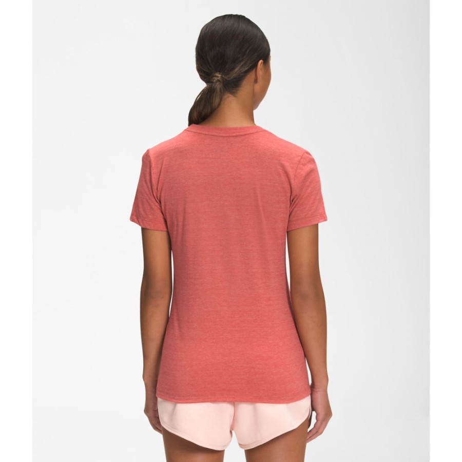 The North Face Spice אדום נשים שרוולים קצרים חצי כיפה טרי בלנד טי