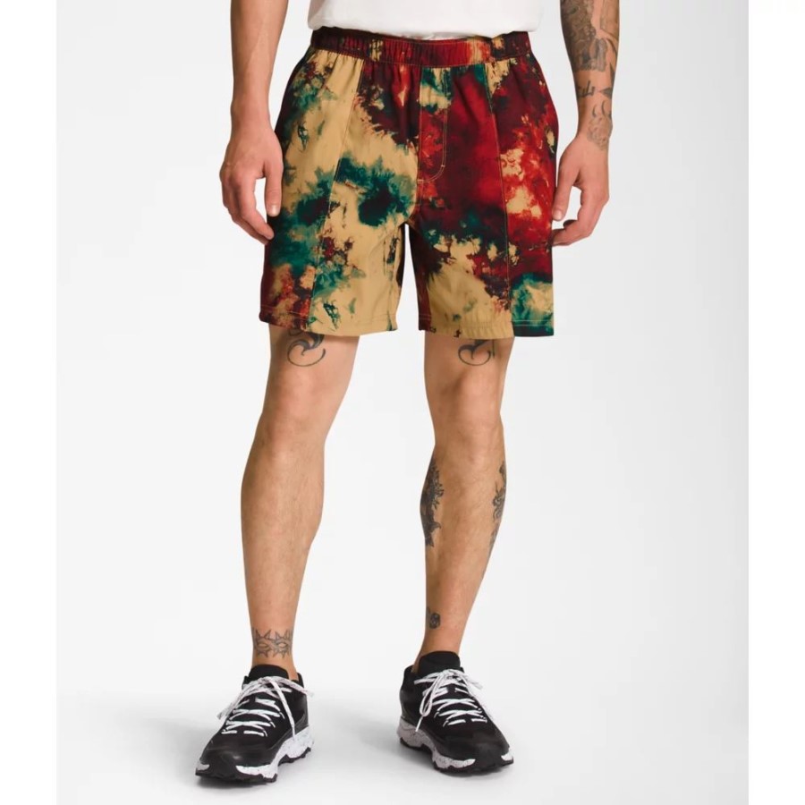 The North Face Tan Ice Men מודפס Class V Pull On Shorts