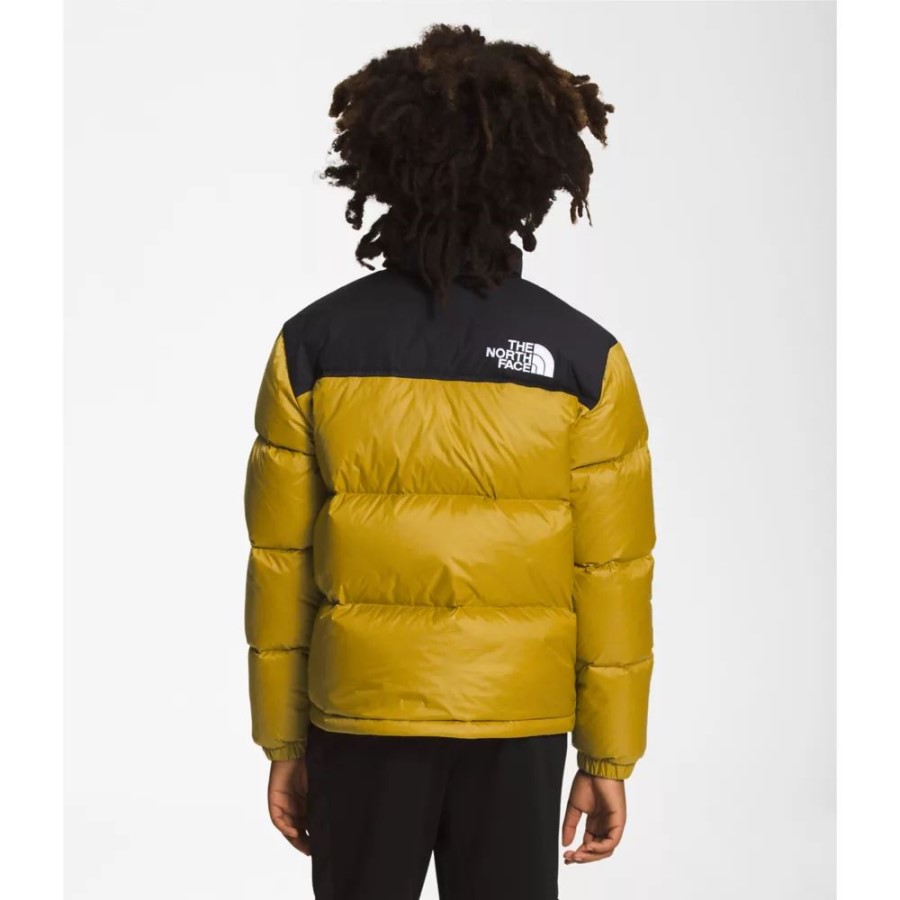 ה-North Face Teen 1996 מעיל רטרו Nuptse זהב מינרלי