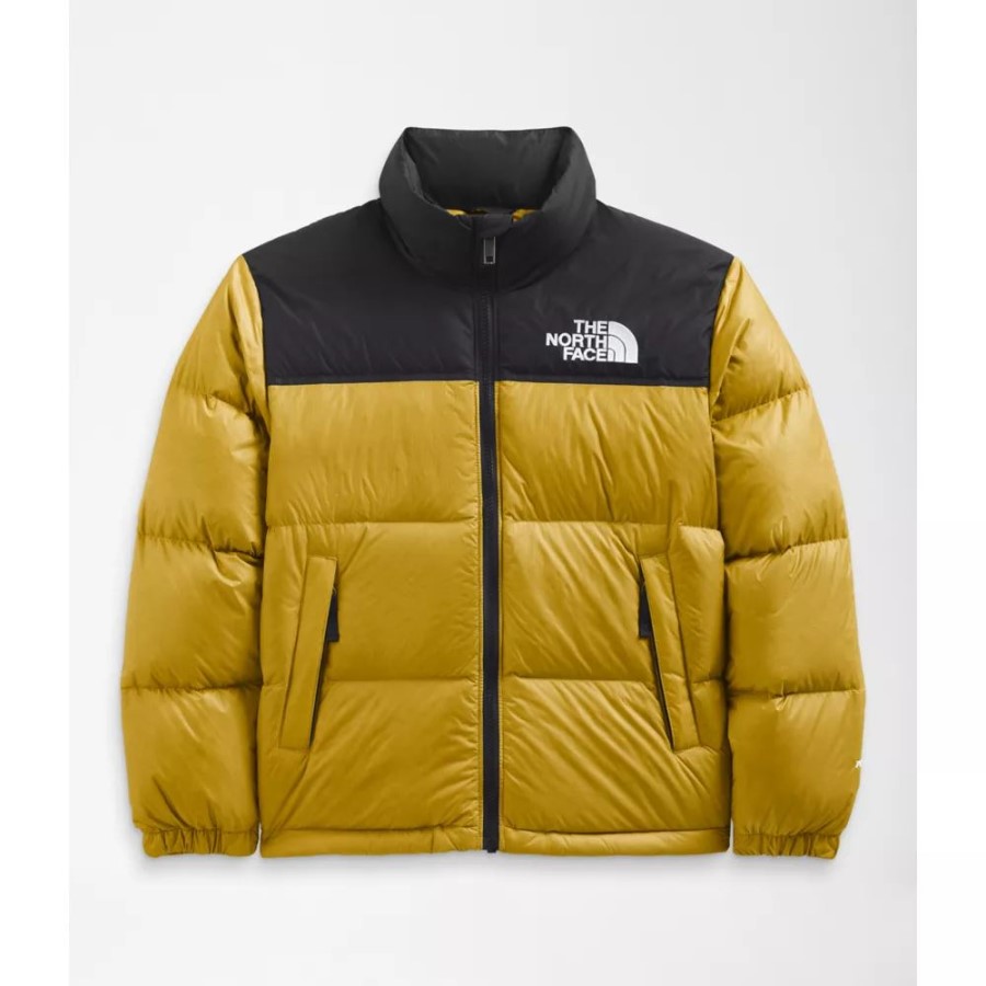 ה-North Face Teen 1996 מעיל רטרו Nuptse זהב מינרלי