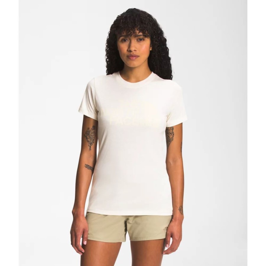 The North Face לבן נשים שרוול קצר חצי כיפה טרי בלנד טי