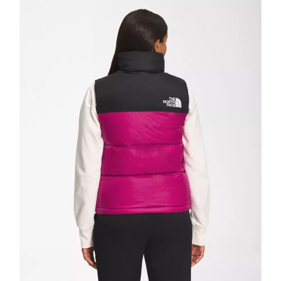 The North Face נשים 1996 רטרו Nuptse אפוד פוסקיה ורוד