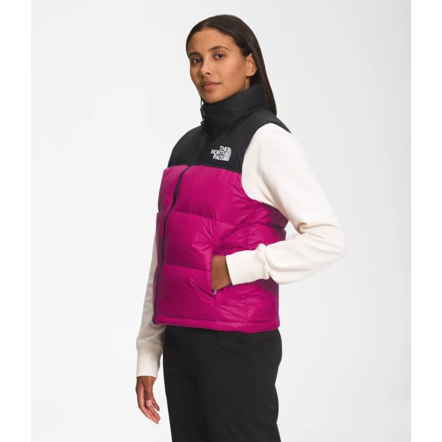 The North Face נשים 1996 רטרו Nuptse אפוד פוסקיה ורוד
