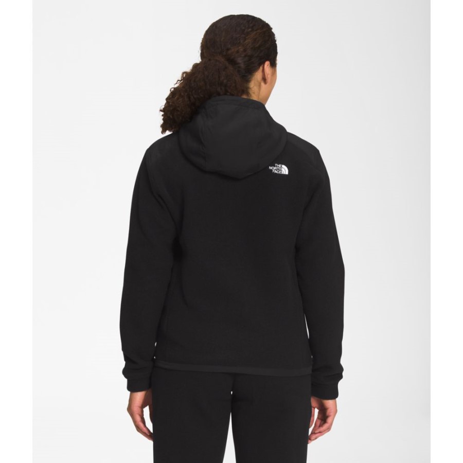 The North Face נשים Alpine Polartec 200 מעיל קפוצ\'ון מלא עם רוכסן שחור