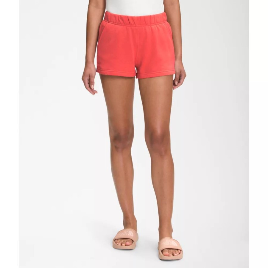 The North Face נשים חצי כיפה לוגו 3 מכנסיים קצרים אופק אדום