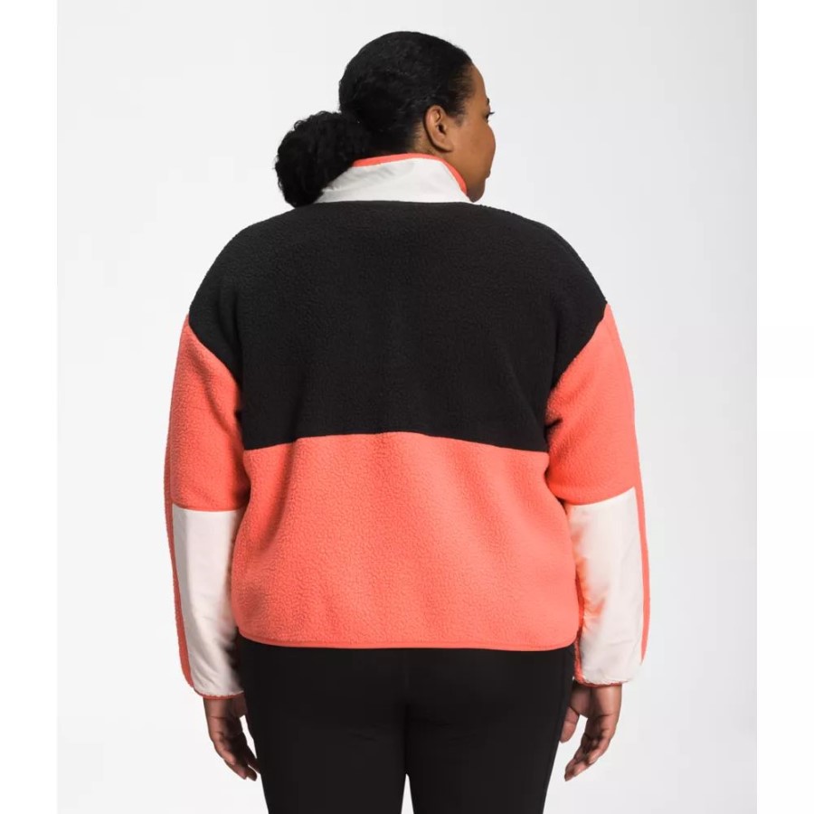 ה-North Face נשים בתוספת מעיל צמר קרגמונט מבריק לאור ירח