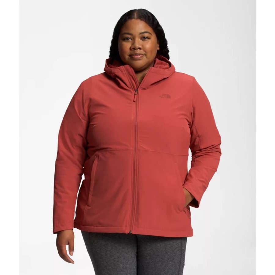 ה-North Face נשים פלוס שלבה רשל Hoodie Spice Red