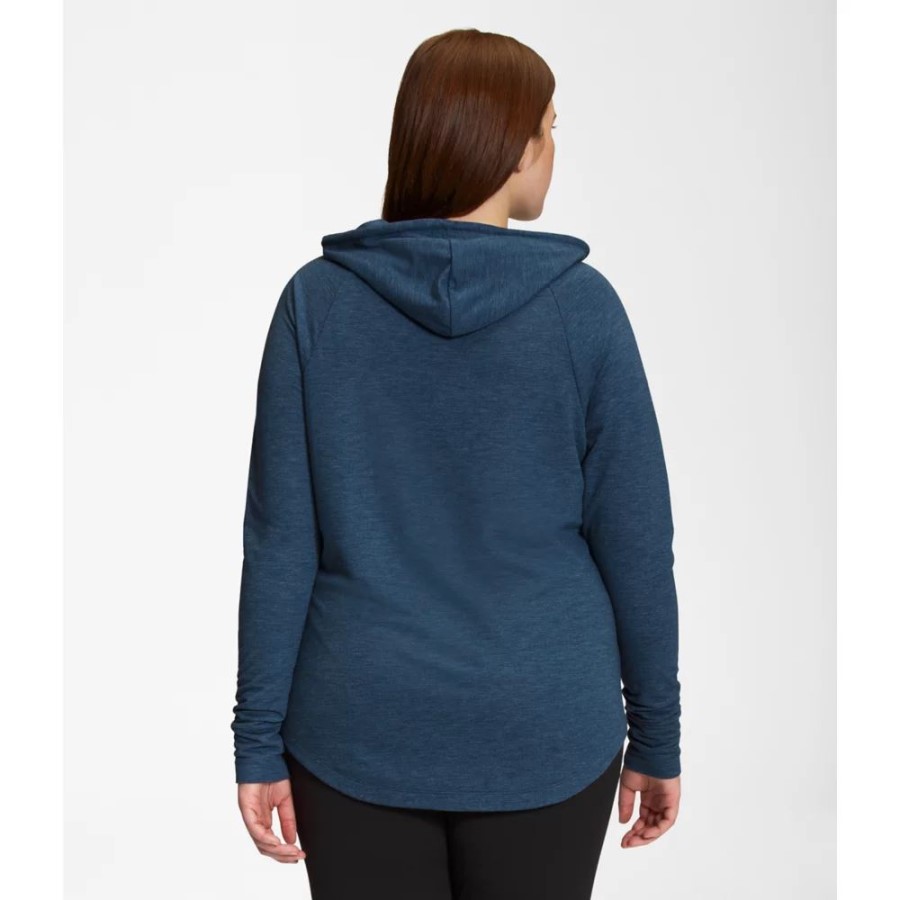 The North Face נשים פלוס Westbrae סרוג קפוצ\'ון כחול מוצל