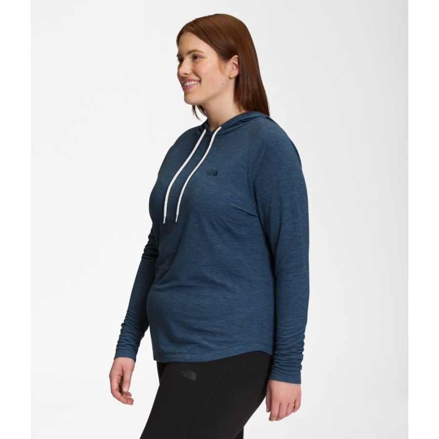 The North Face נשים פלוס Westbrae סרוג קפוצ\'ון כחול מוצל