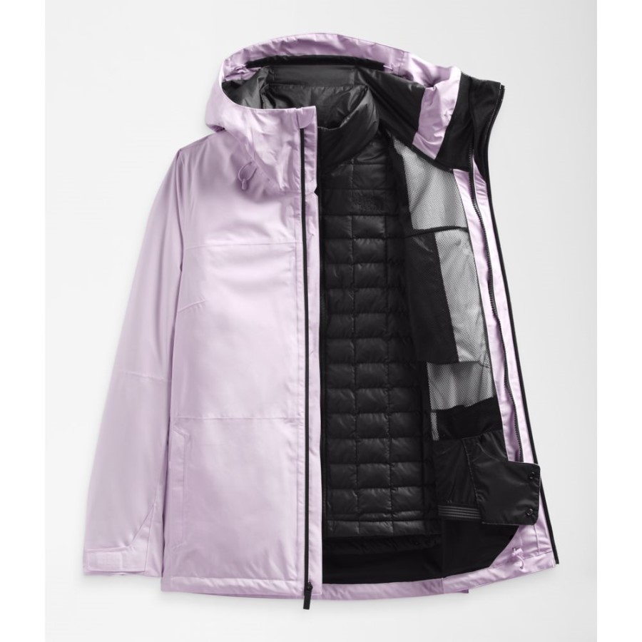 The North Face נשים Thermoball Eco Snow Triclimate מעיל לבנדר ערפל