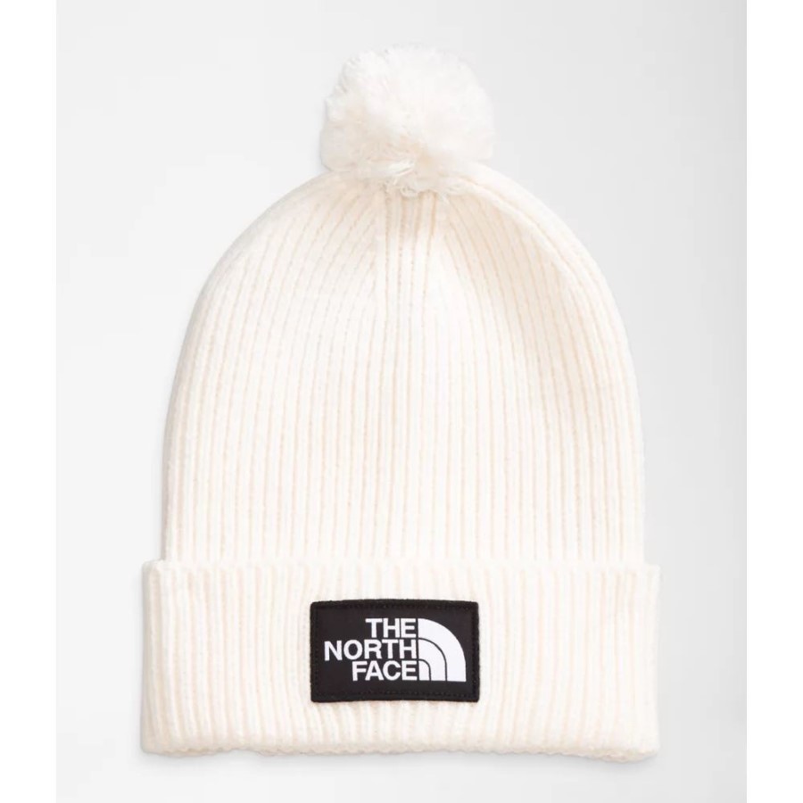 תיבת לוגו Tnf Pom Beanie The North Face לבן