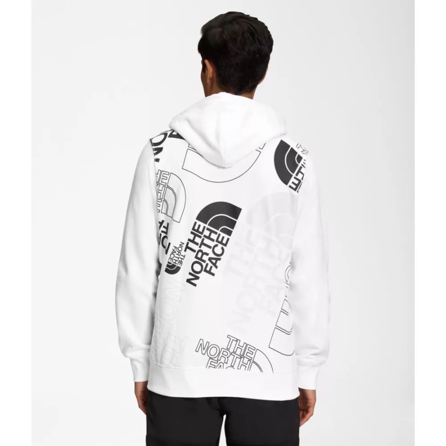 קפוצ'ון הזרקה גרפית לגברים הלבן The North Face