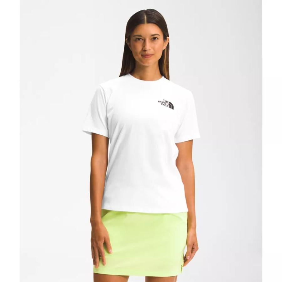 לבן The North Face נשים תיבת שרוול קצר Nse טי