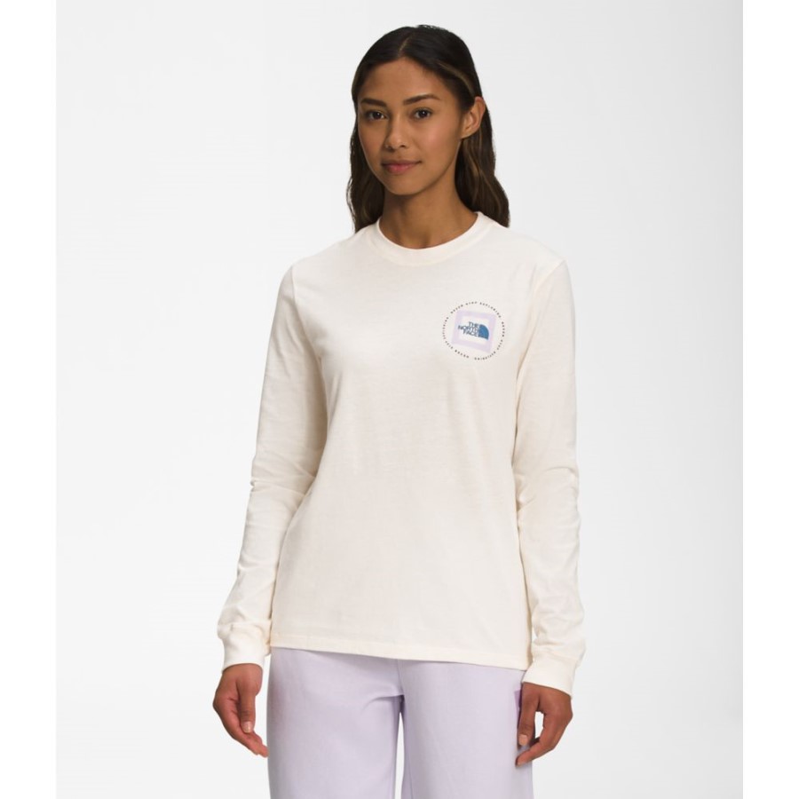 נשים לבנות שרוולים ארוכים גיאו נס טי הפן הצפוני