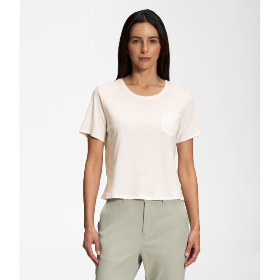 נשים לבנות שטח S/s כיס טי הפן הצפוני