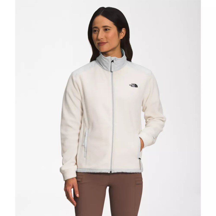 נשים Alpine Polartec 200 ז'קט מלא רוכסן לבן הצפון פנים