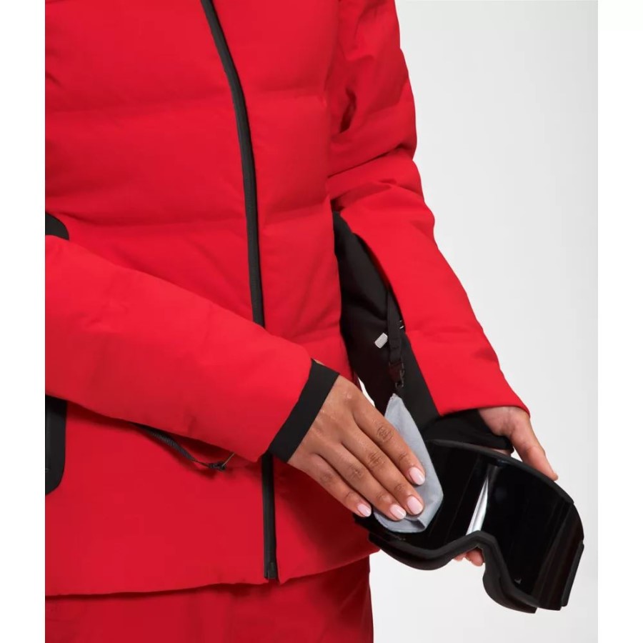 נשים אמרי מעיל פוך הצפון פנים אדום שחור