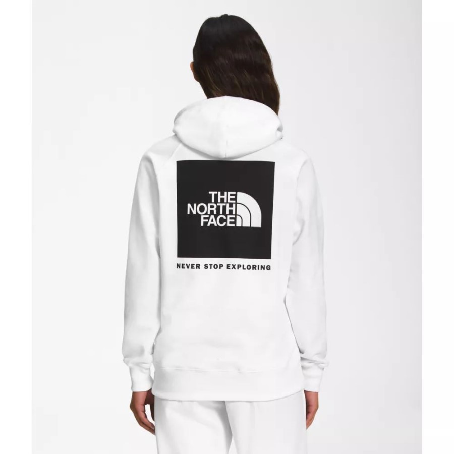 נשים קופסא Nse סוודר קפוצ'ון הפנים הצפוני לבן שחור