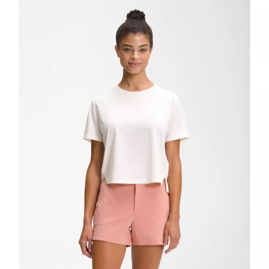 נשים Ea Dawndream רגוע שרוול קצר לבן החזית הצפונית