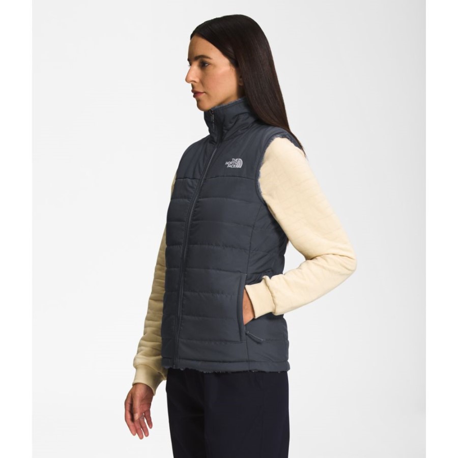 נשים אפוד הפיך מבודד מוסב הצפון אפור