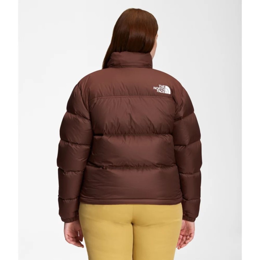 נשים פלוס 1996 מעיל רטרו Nuptse The North Face אלון כהה