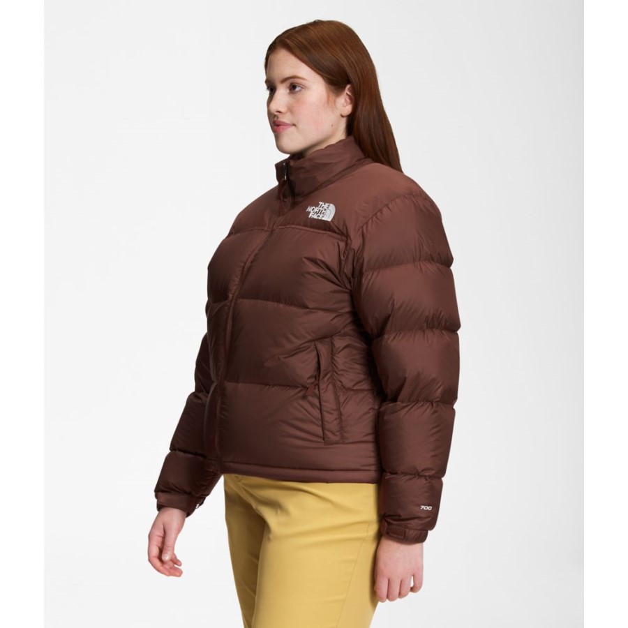נשים פלוס 1996 מעיל רטרו Nuptse The North Face אלון כהה